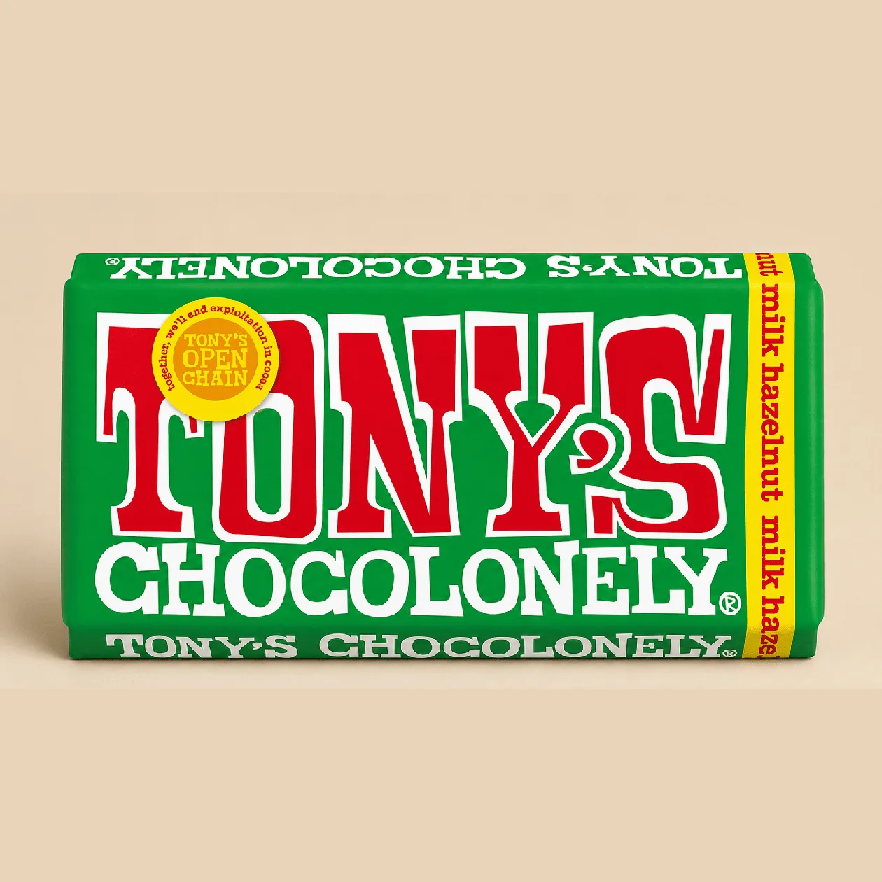 Tony's Chocolonely Milk Hazelnut: the shop's own photo