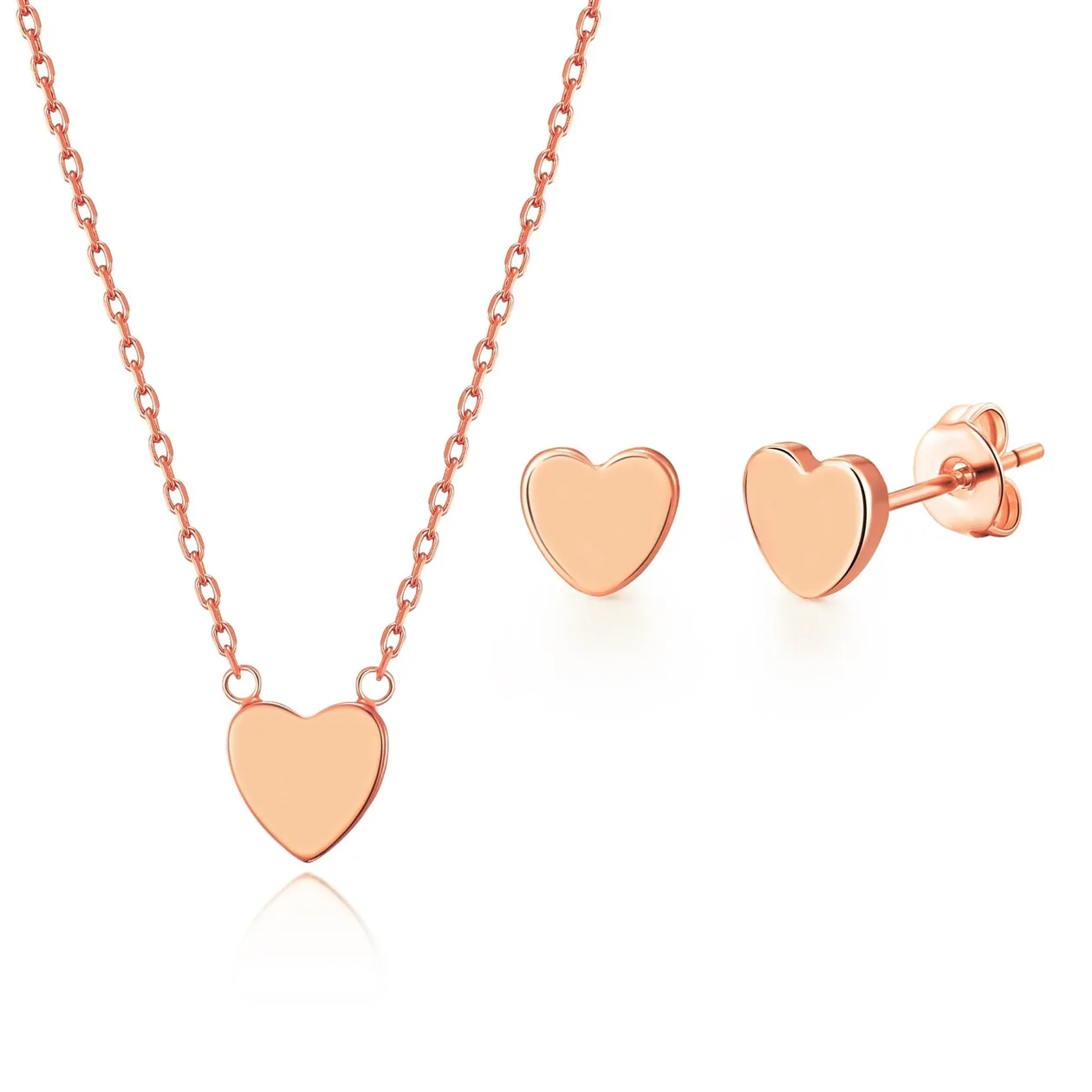 Rose Gold Plated Heart Set: the shop's own photo