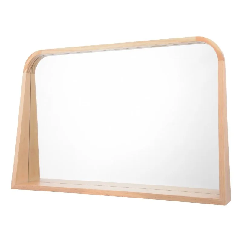 Dar Lighting Fulgencio Rectangle Mirror With Shelf In Light Oak 60 X 90cm: the shop's own photo
