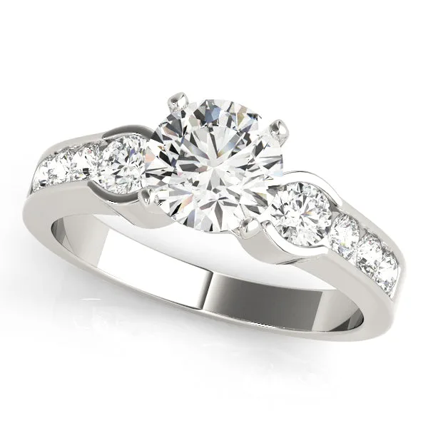 Lab Grown D/VVS Round Cut Diamond 3-Stone Engagement Ring - 0.50 Carat / 18k Yellow Gold: the shop's own photo