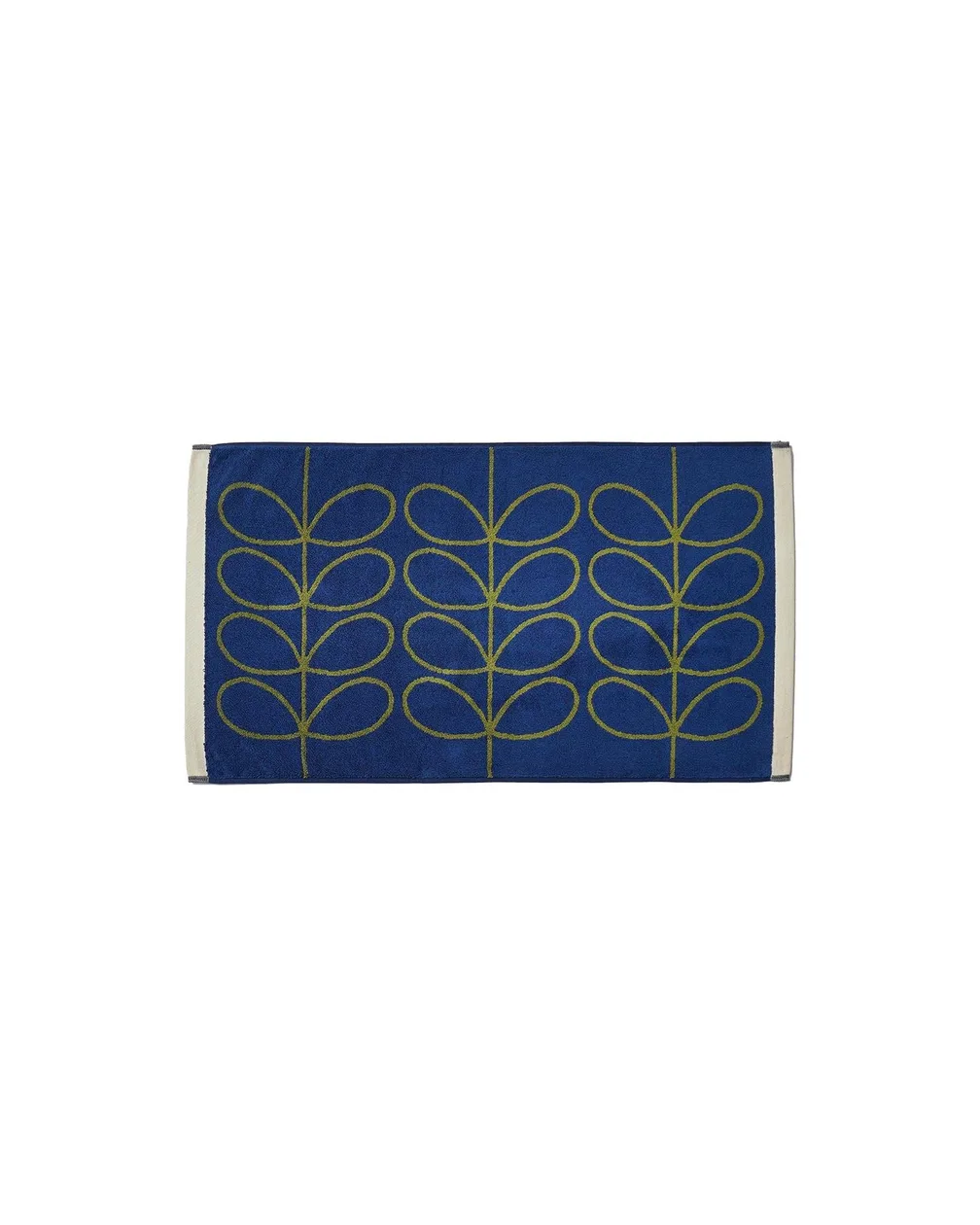 Orla Kiely Linear Stem Navy-Olive Bath Mat 50x90cm: the shop's own photo