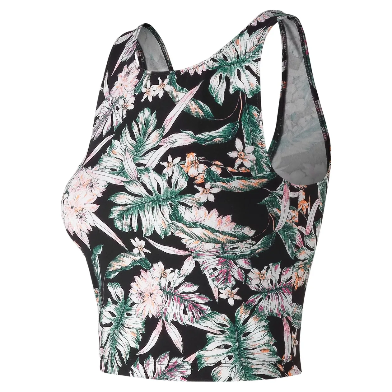 New Balance Womens Printed Floral Evolve Crop Tank | Size: S: the shop's own photo