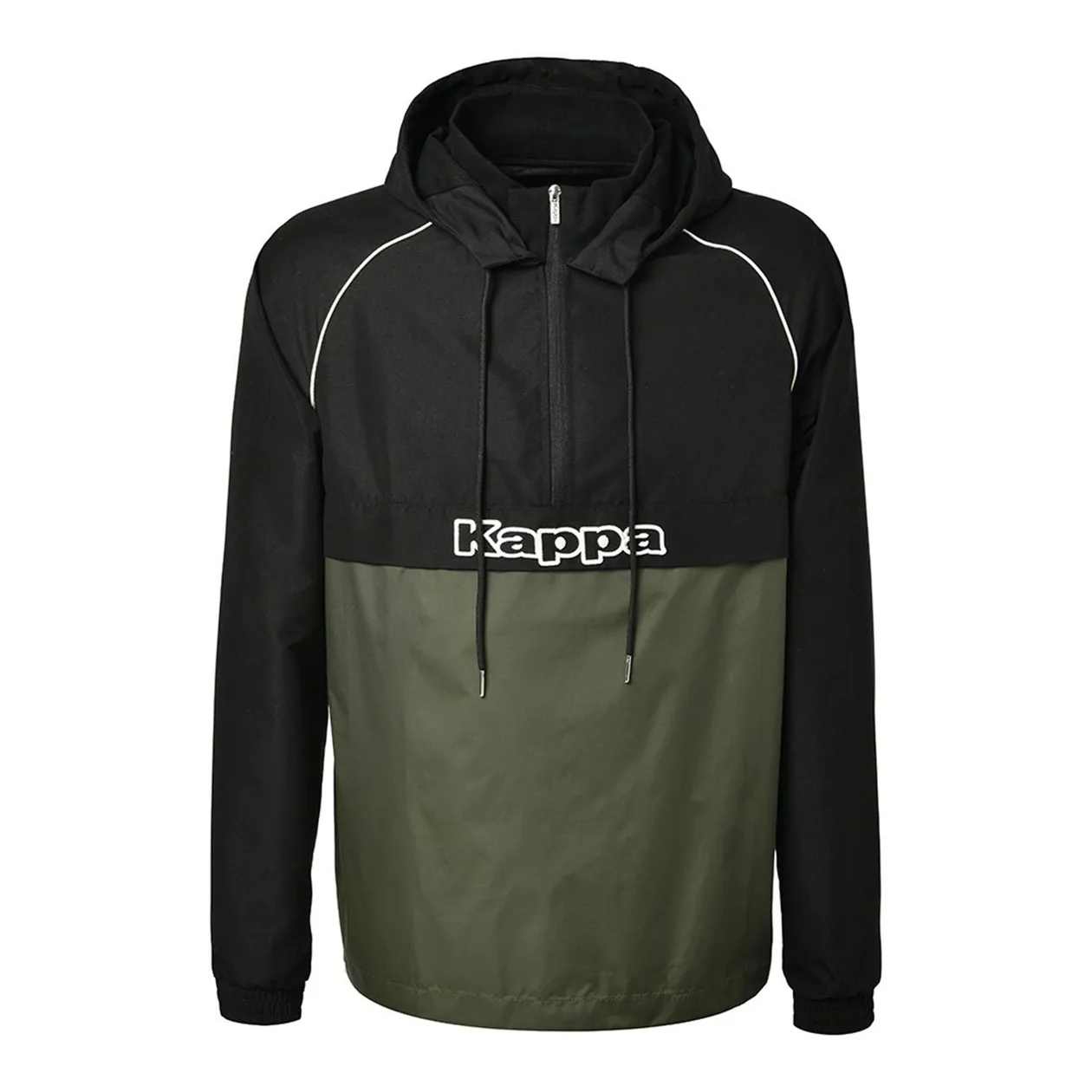 Kappa Risano Smock Jacket - Black/Green | Size: XL: the shop's own photo