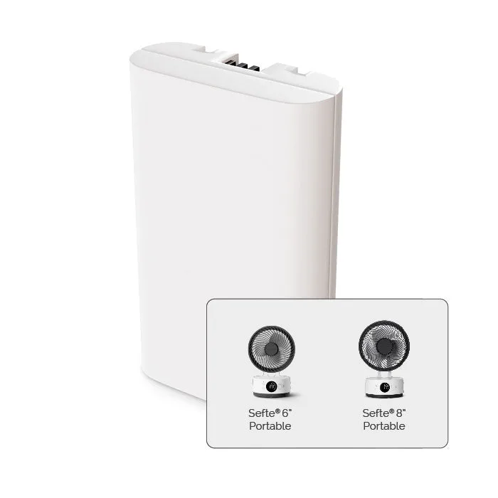 MeacoFan Sefte® 6" & 8" Portable Air Circulator Battery: the shop's own photo