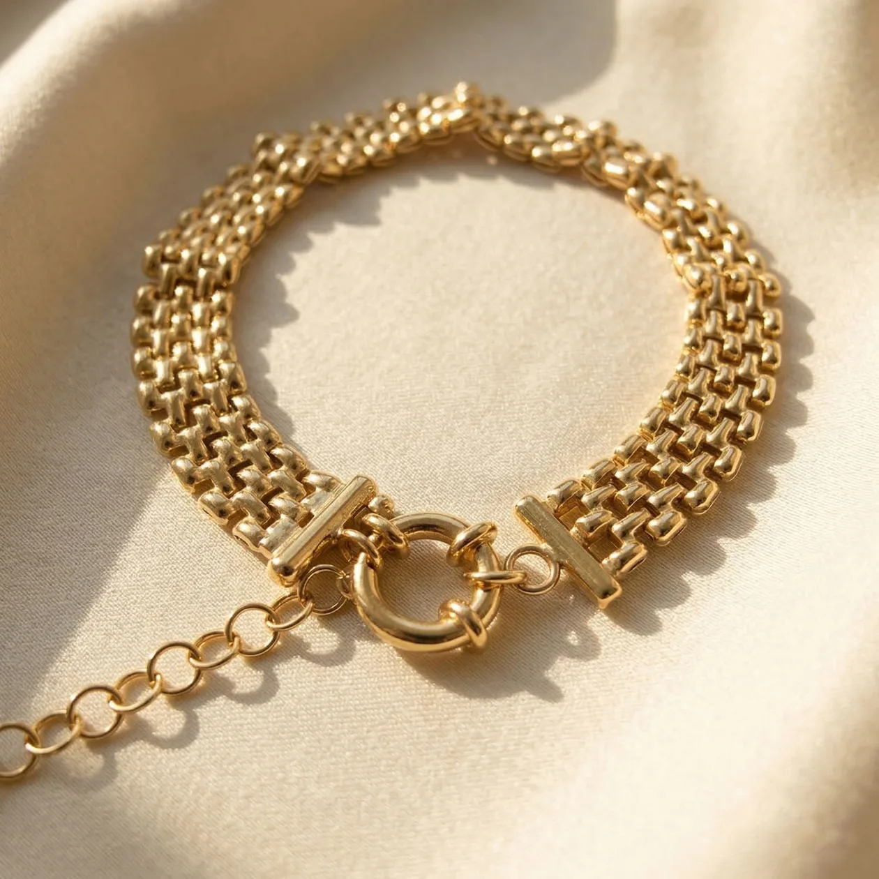 18ct Gold Plated Luxury Woven Bracelet: the shop's own photo