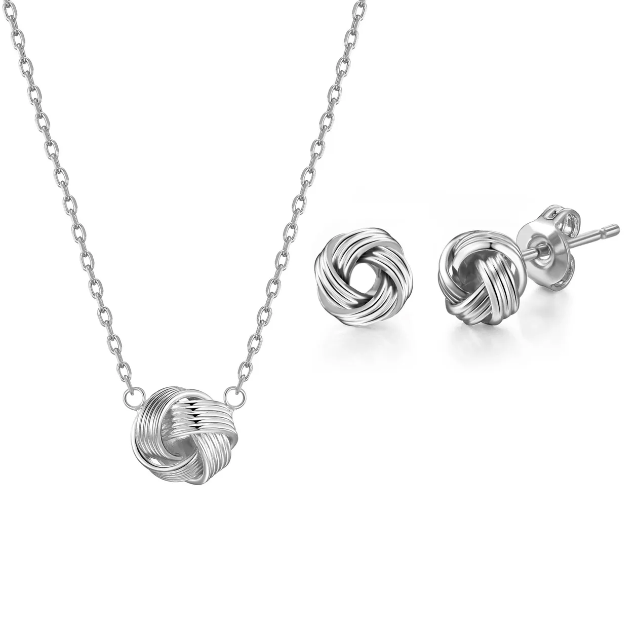 Silver Plated Love Knot Set: the shop's own photo