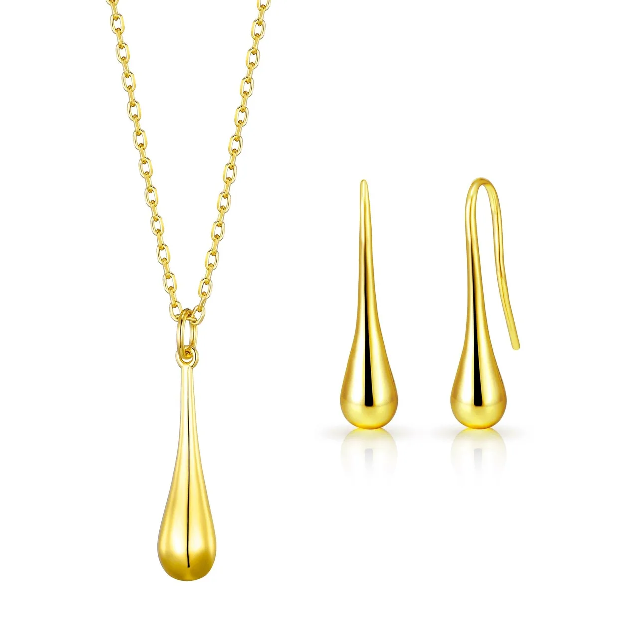 18k Gold Plated Teardrop Set: the shop's own photo