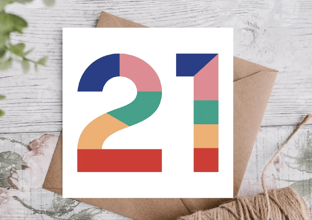 21st Birthday Card: the shop's own photo