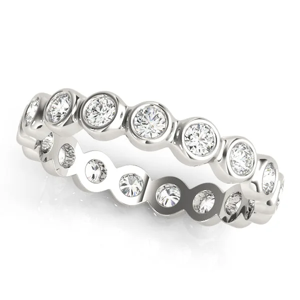 0.50-3.00ct Lab-Grown D/VVS Round Cut Diamond Bezel Set Full Eternity Wedding Ring. - 9k White Gold / 1.75 Carat: the shop's own photo