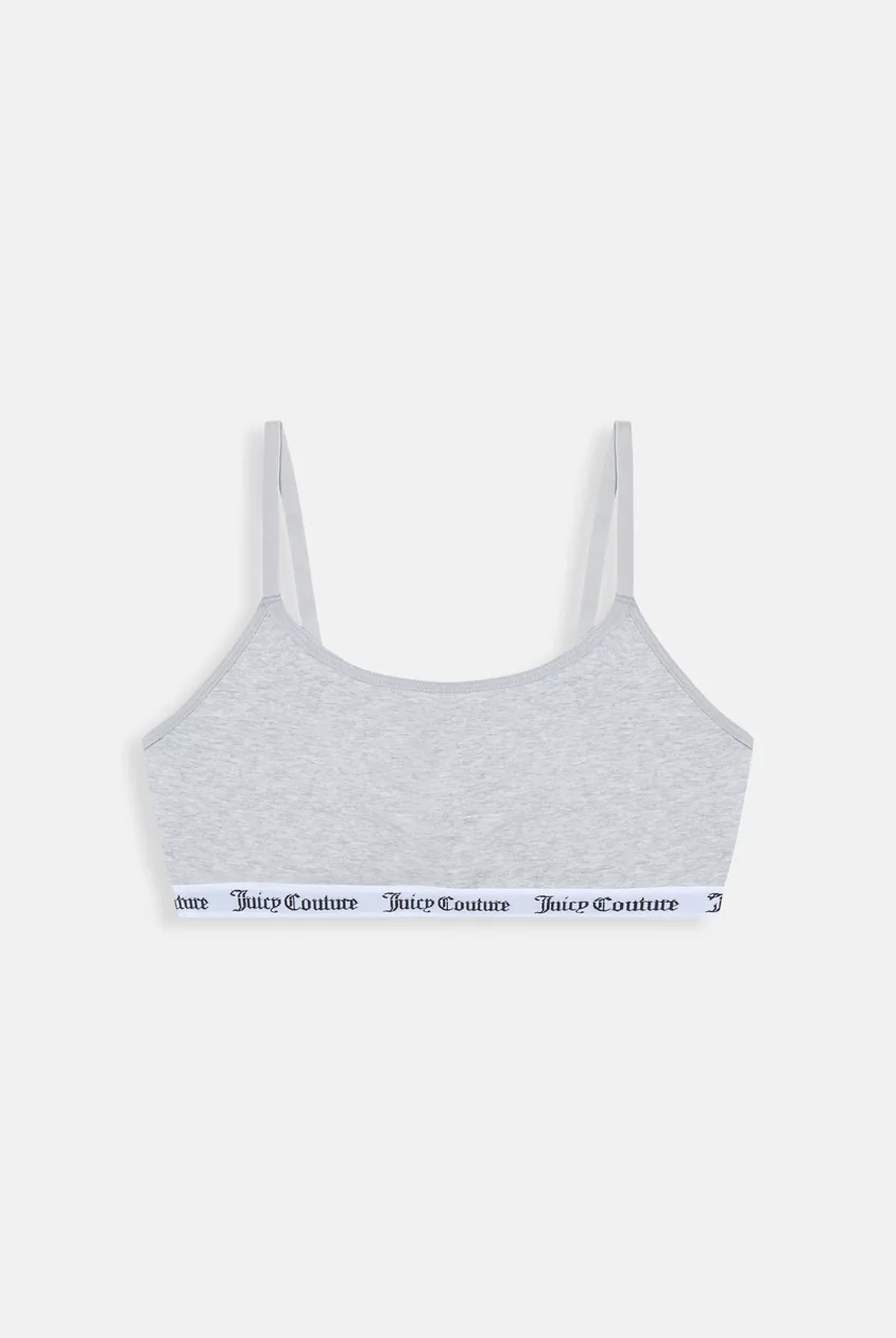 SILVER MARL COTTON SCOOP BRALETTE - S / Silver: the shop's own photo