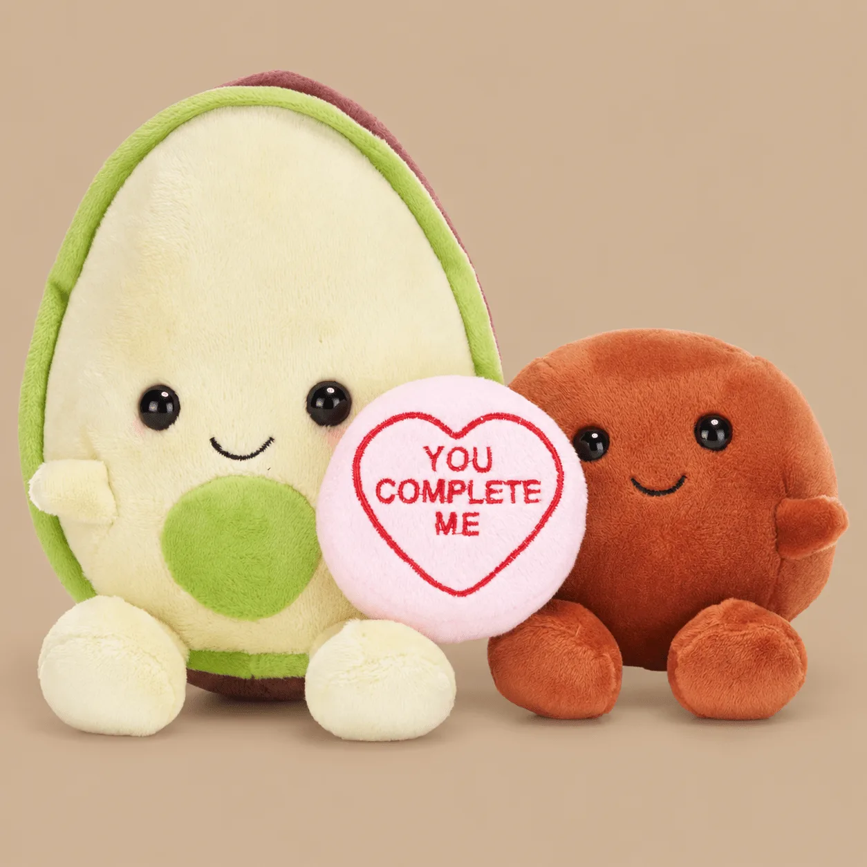 Swizzels Love Hearts Avocado and Stone Soft Toy: the shop's own photo