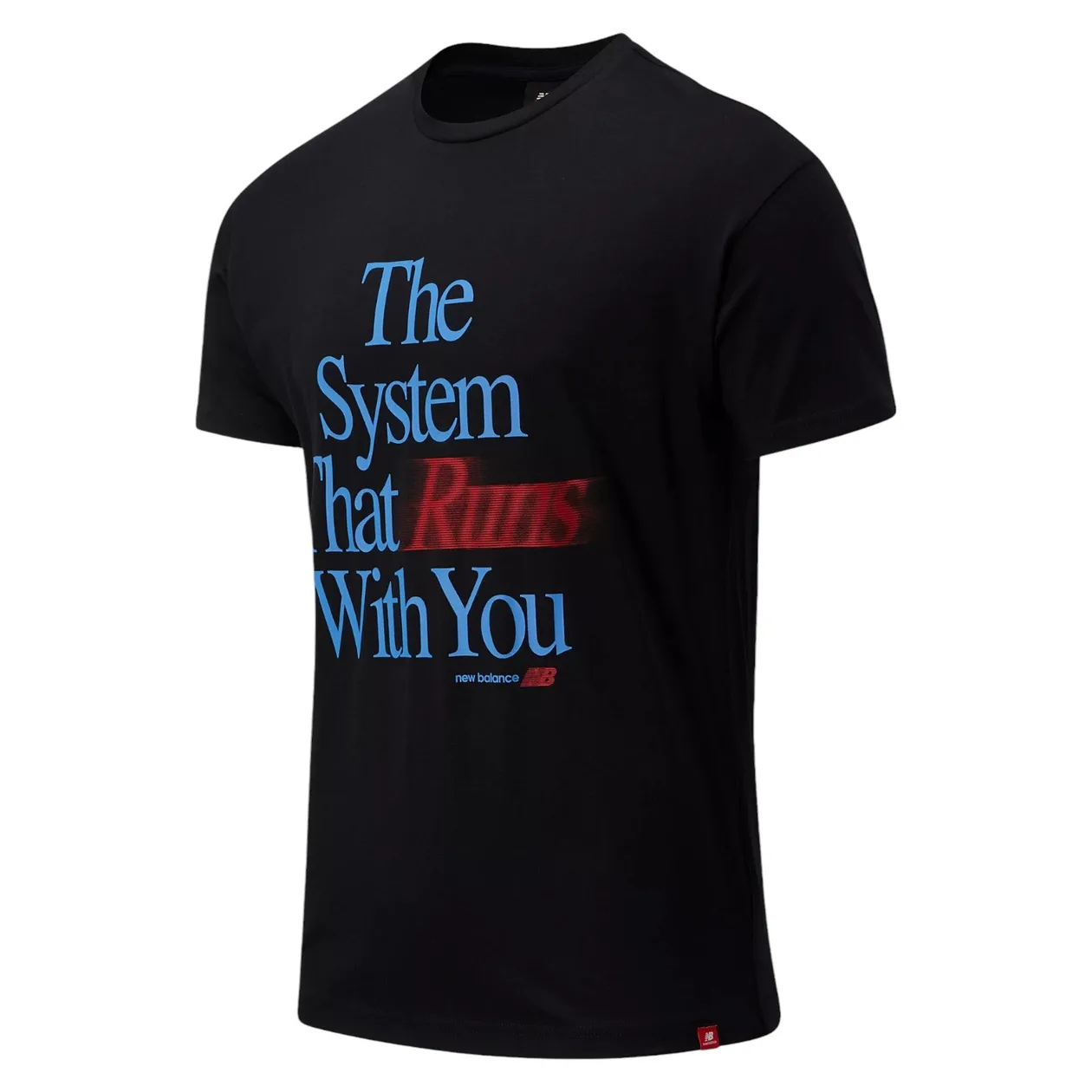 New Balance Essential Speed System Graphic Tee - Black | Size: XS: the shop's own photo