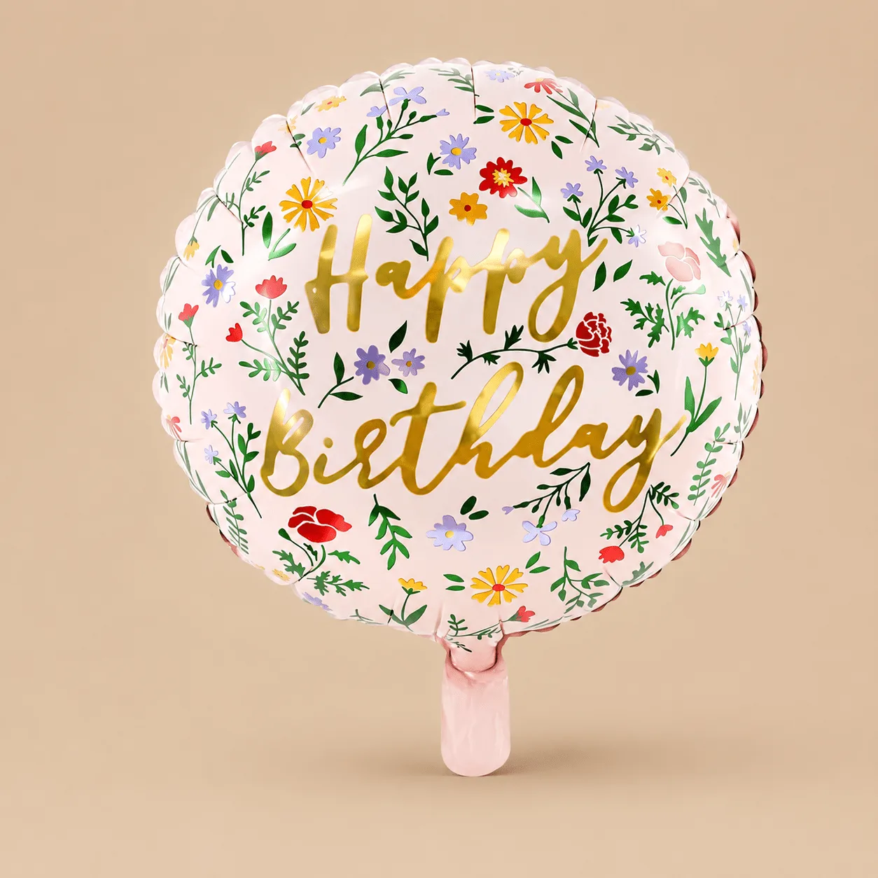Floral Happy Birthday Foil Balloon: the shop's own photo