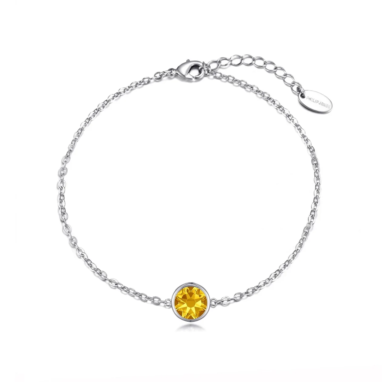 Yellow Crystal Anklet Created with Zircondia® Crystals: the shop's own photo