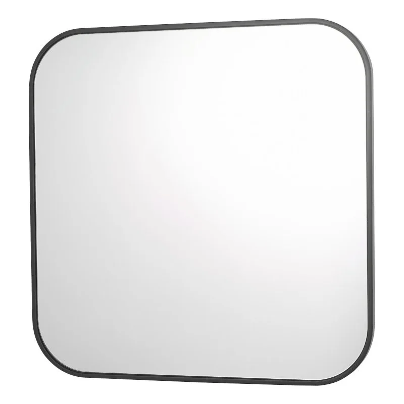 Dar Lighting Firuz Square Mirror With Thin Matt Black Frame 60 X 60cm: the shop's own photo