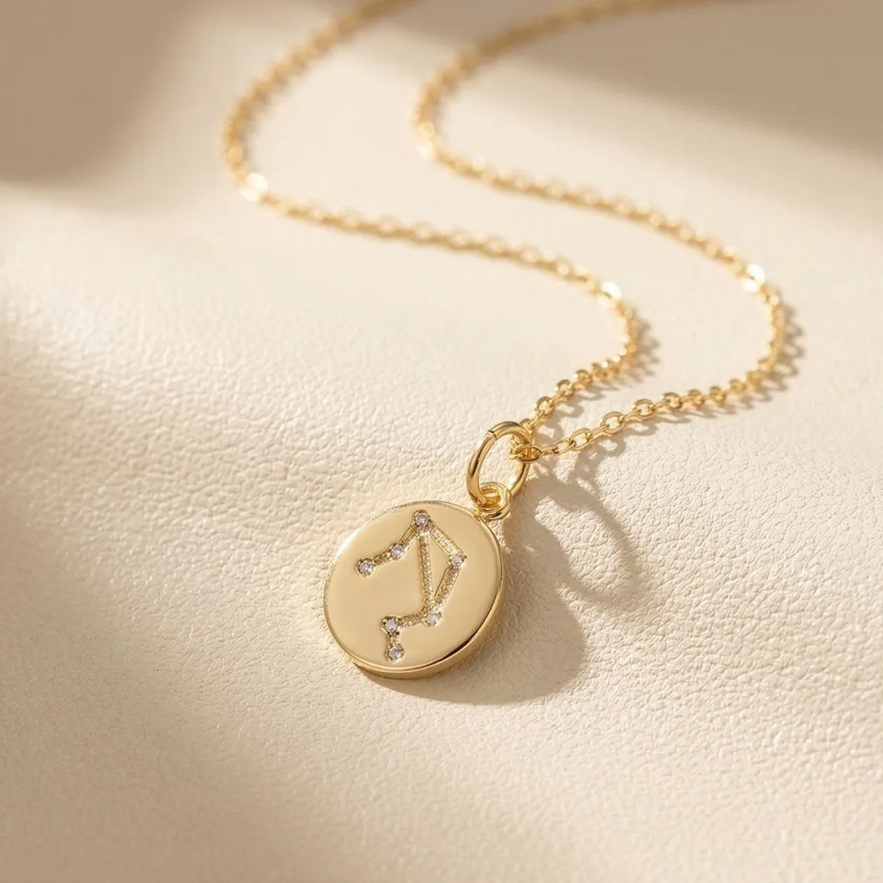 Libra Gold Filled Constellation Star Map Pendant Charm Necklace: the shop's own photo