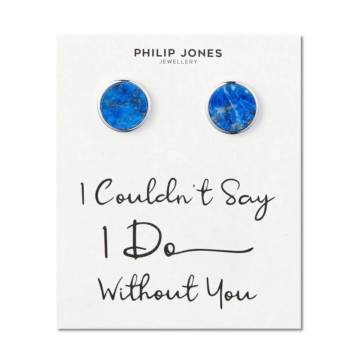 Men's I Couldn't Say I Do Without You Lapis Gemstone Wedding Cufflinks: the shop's own photo