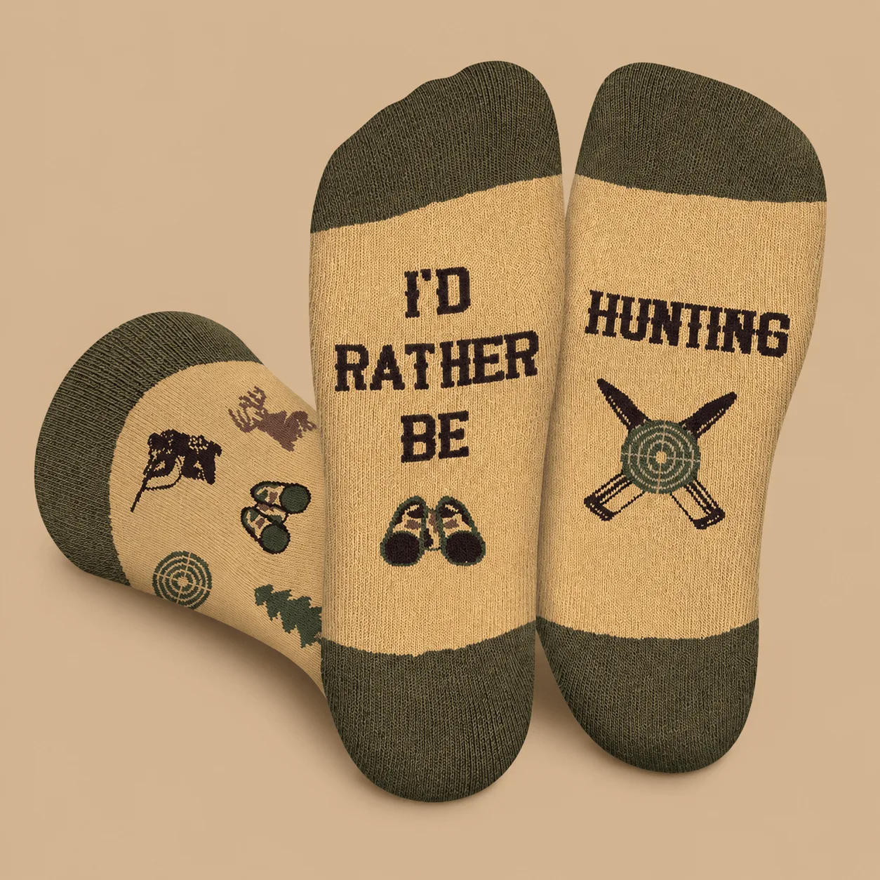 "I'd Rather Be Hunting" Crew Socks: the shop's own photo