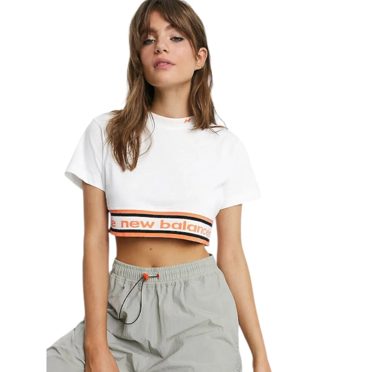 New Balance Womens Crop Top - White | Size: L: the shop's own photo