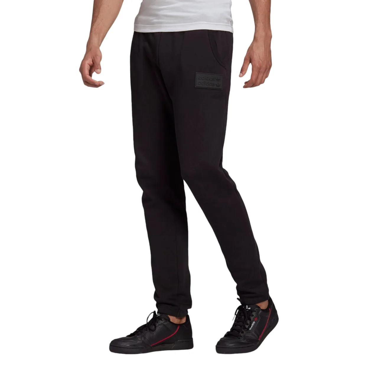 adidas Originals R.Y.V. Silicone Double Linear Badge Joggers - Black | Size: M: the shop's own photo