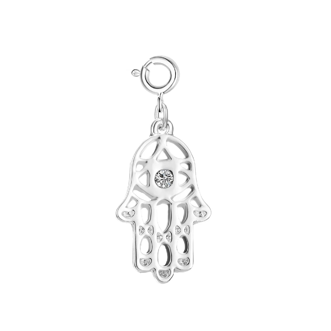 Clip On Charms Created with Zircondia® Crystals - Hamsa Hand: the shop's own photo