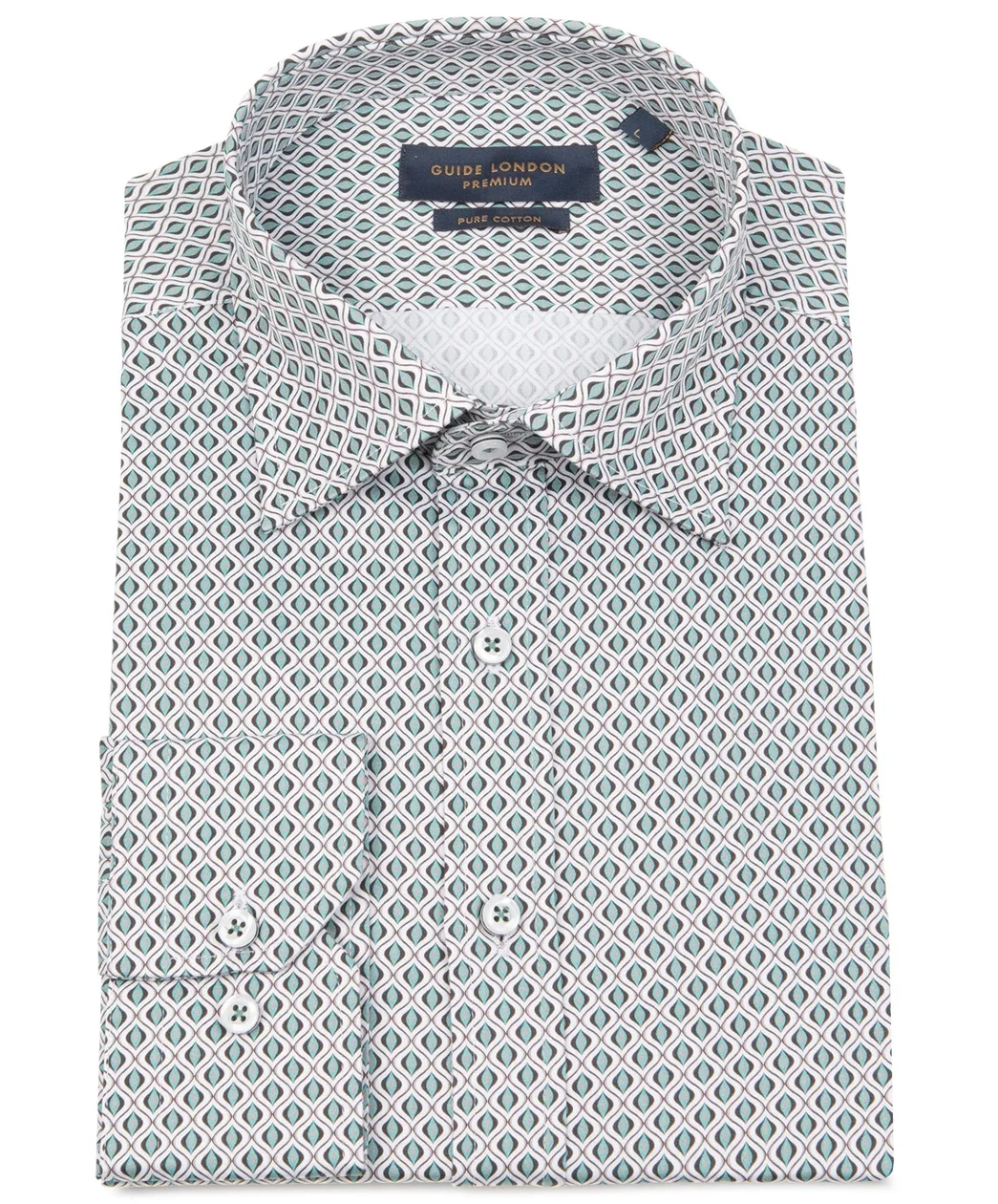 Geometric Print Long Sleeve Shirt: the shop's own photo