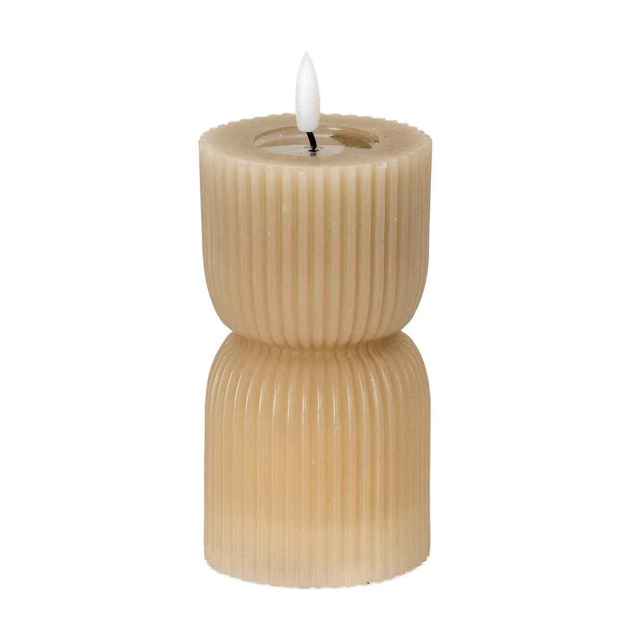 Luxe Collection Natural Glow 2.75x6 Stone Carved LED Candle: the shop's own photo