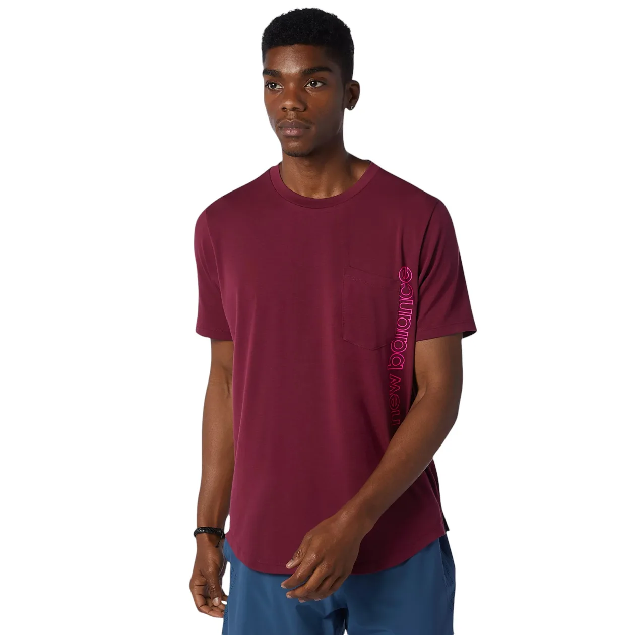 New Balance Fortitech Pocket T Shirt - Red | Size: L: the shop's own photo