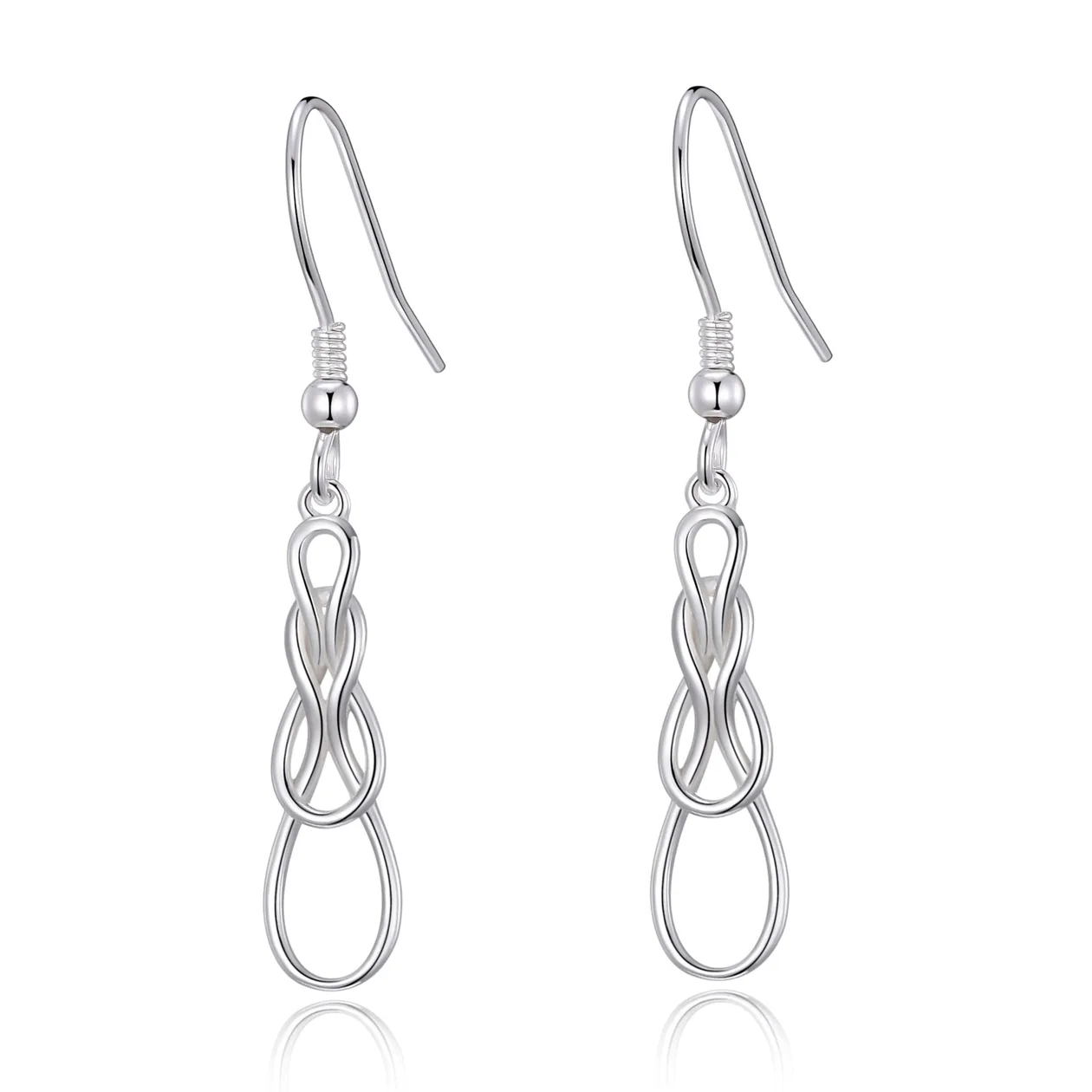 Sterling Silver Celtic Knot Earrings: the shop's own photo