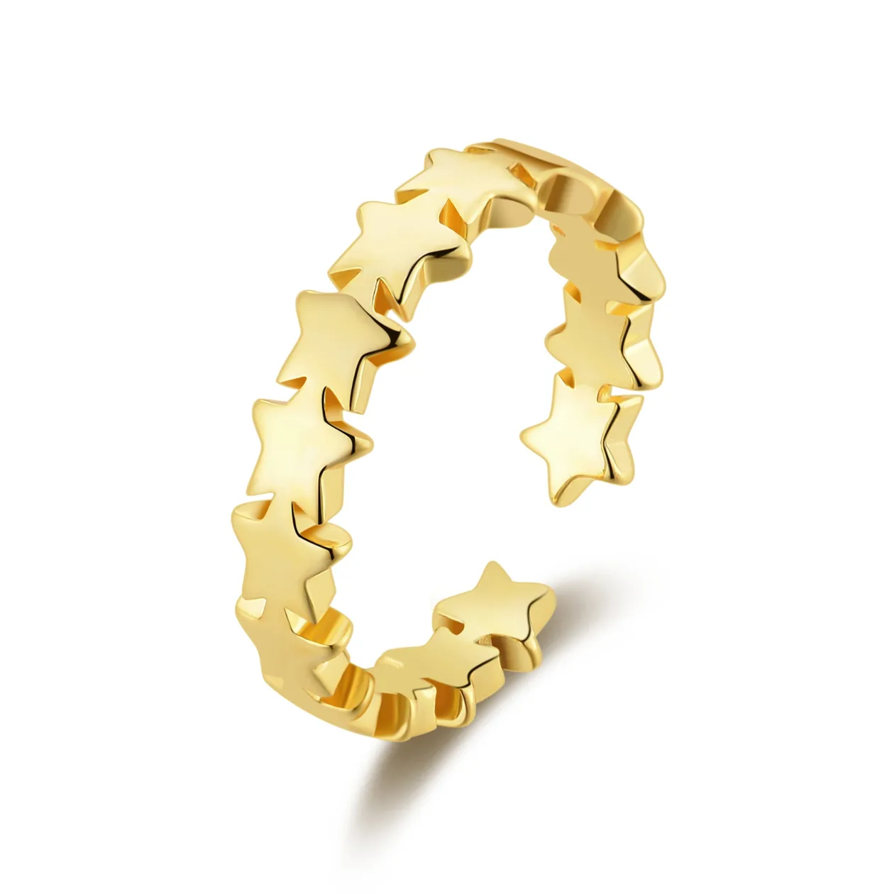 18k Gold Plated Adjustable Star Band Ring: the shop's own photo