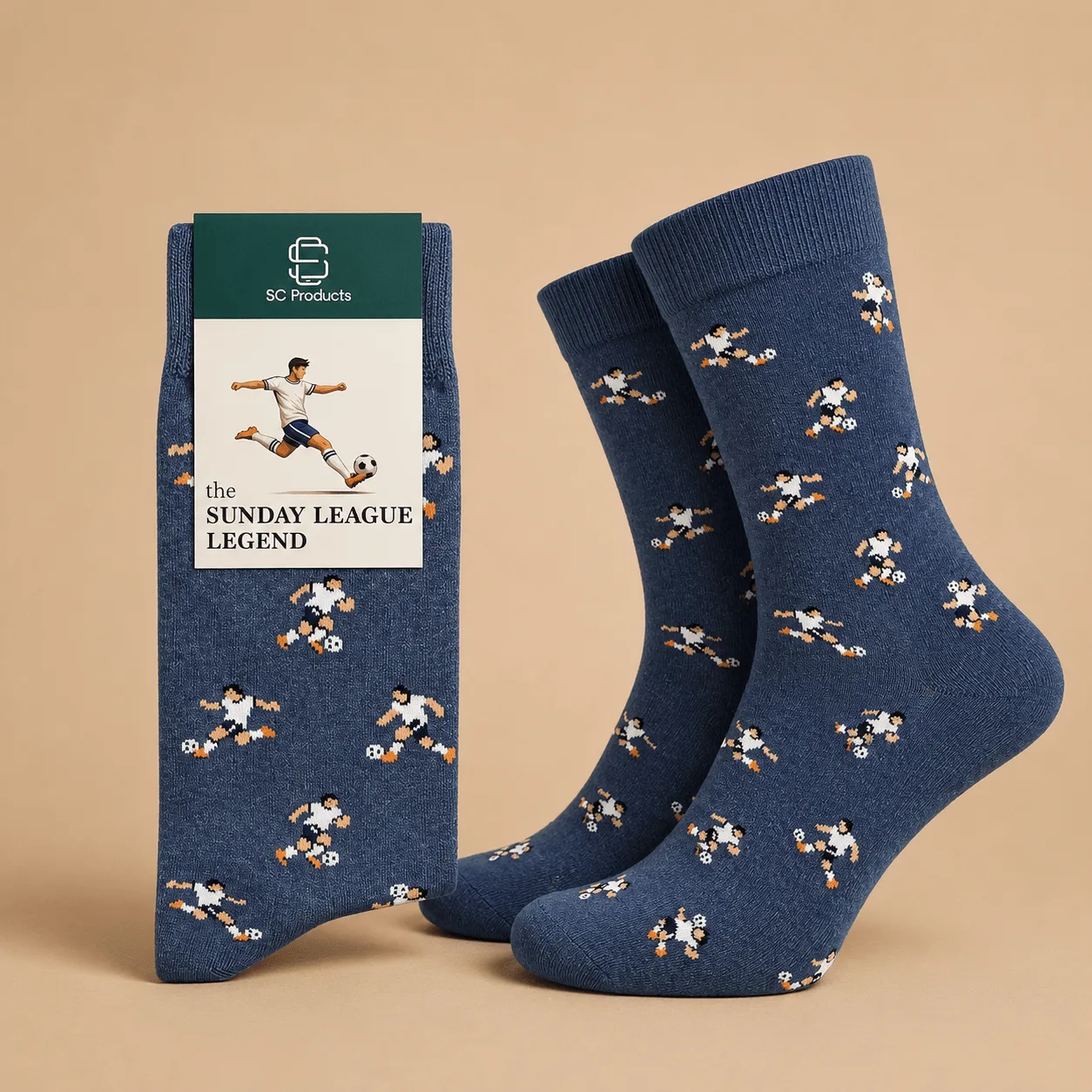 Footballer Novelty Socks: the shop's own photo