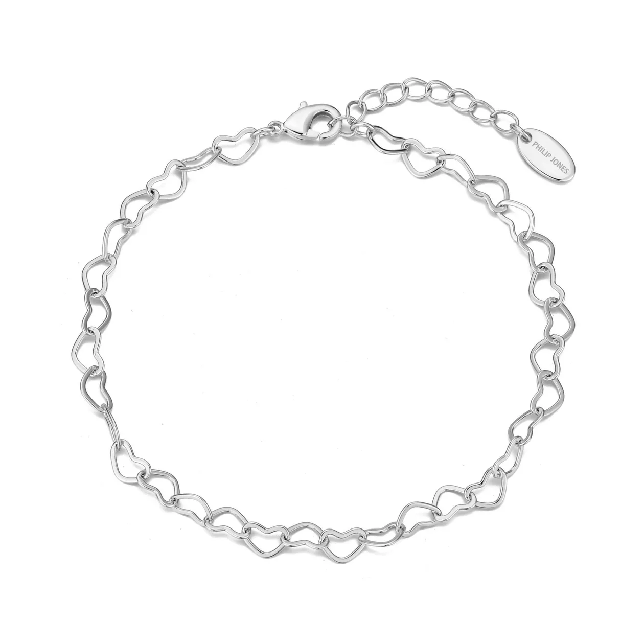 Silver Plated Heart Link Bracelet: the shop's own photo