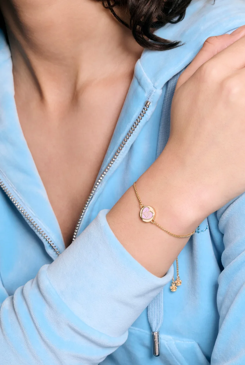 GOLD TONE LOVE JUICY REVERSIBLE ENAMEL ADJUSTABLE BRACELET - ONE / Gold: the shop's own photo