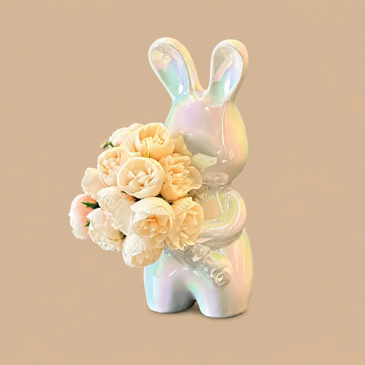 White Ceramic Rabbit Vase: the shop's own photo