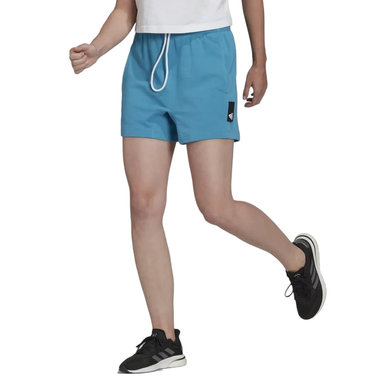 adidas Sportswear Studio Lounge Shorts - Craft Blue | Size: L: the shop's own photo