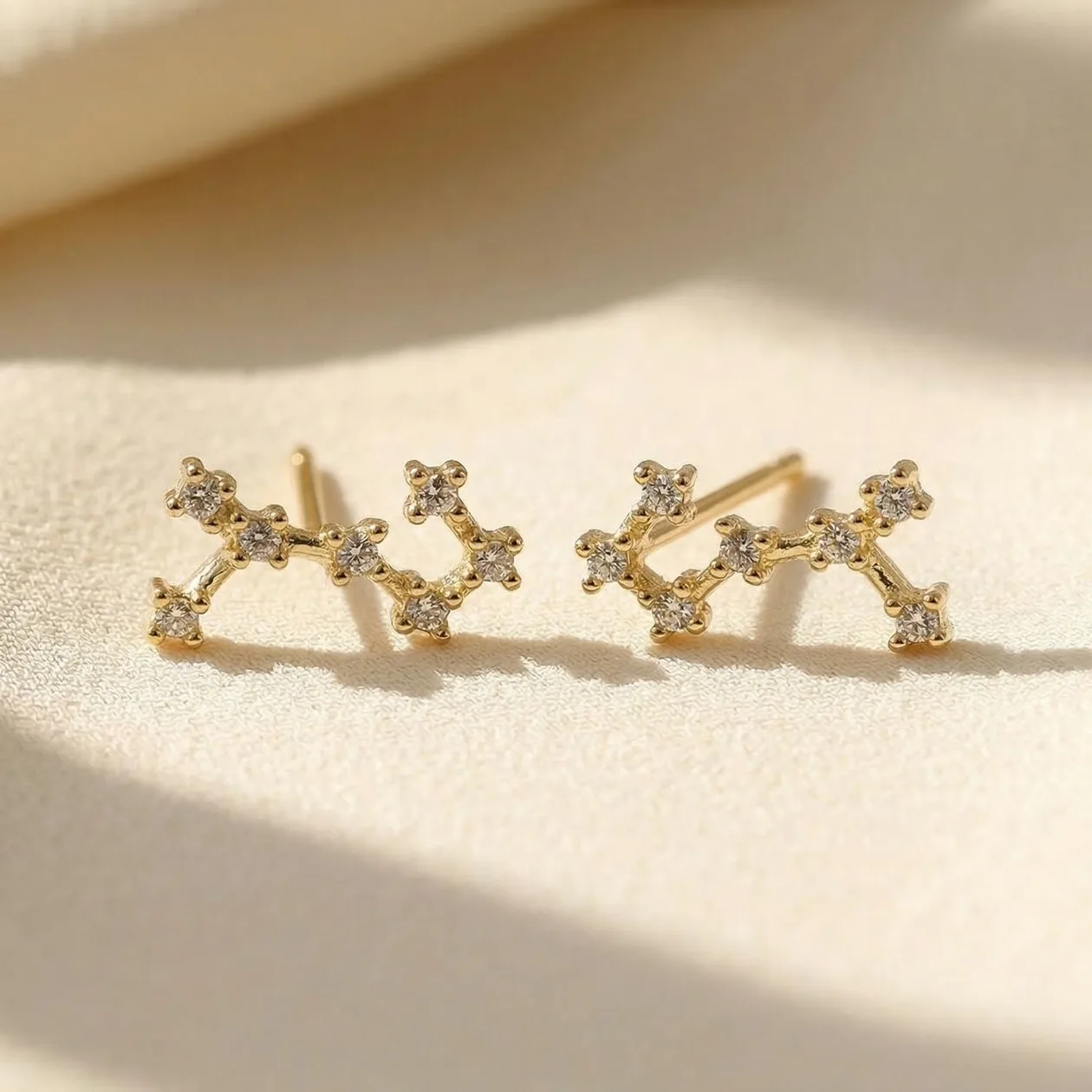 Scorpio Star Sign Constellation Astrology Tiny Zodiac Earrings: the shop's own photo