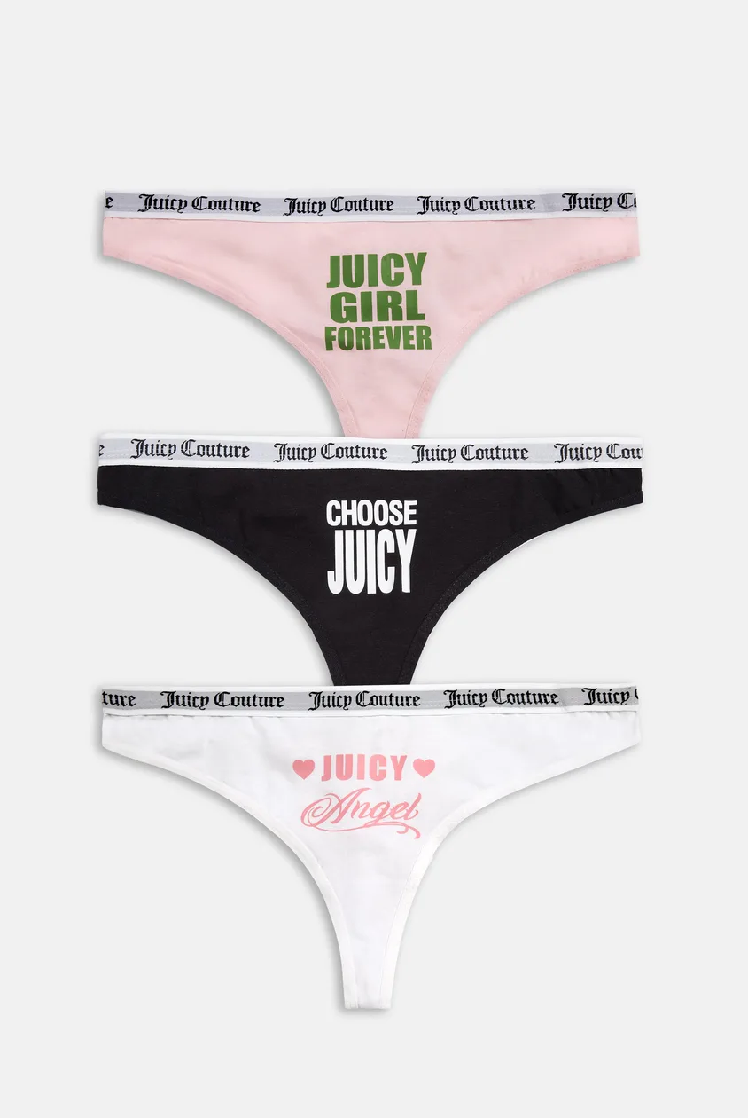 Pack Of 3 Slogan Novelty Thongs - M / Multi: the shop's own photo