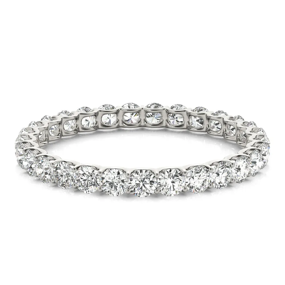 0.50-3.00ct Lab-Grown D/VVS Round Cut Diamond U Prong Full Eternity Wedding Ring - 9k Yellow Gold / 1.00 Carat: the shop's own photo