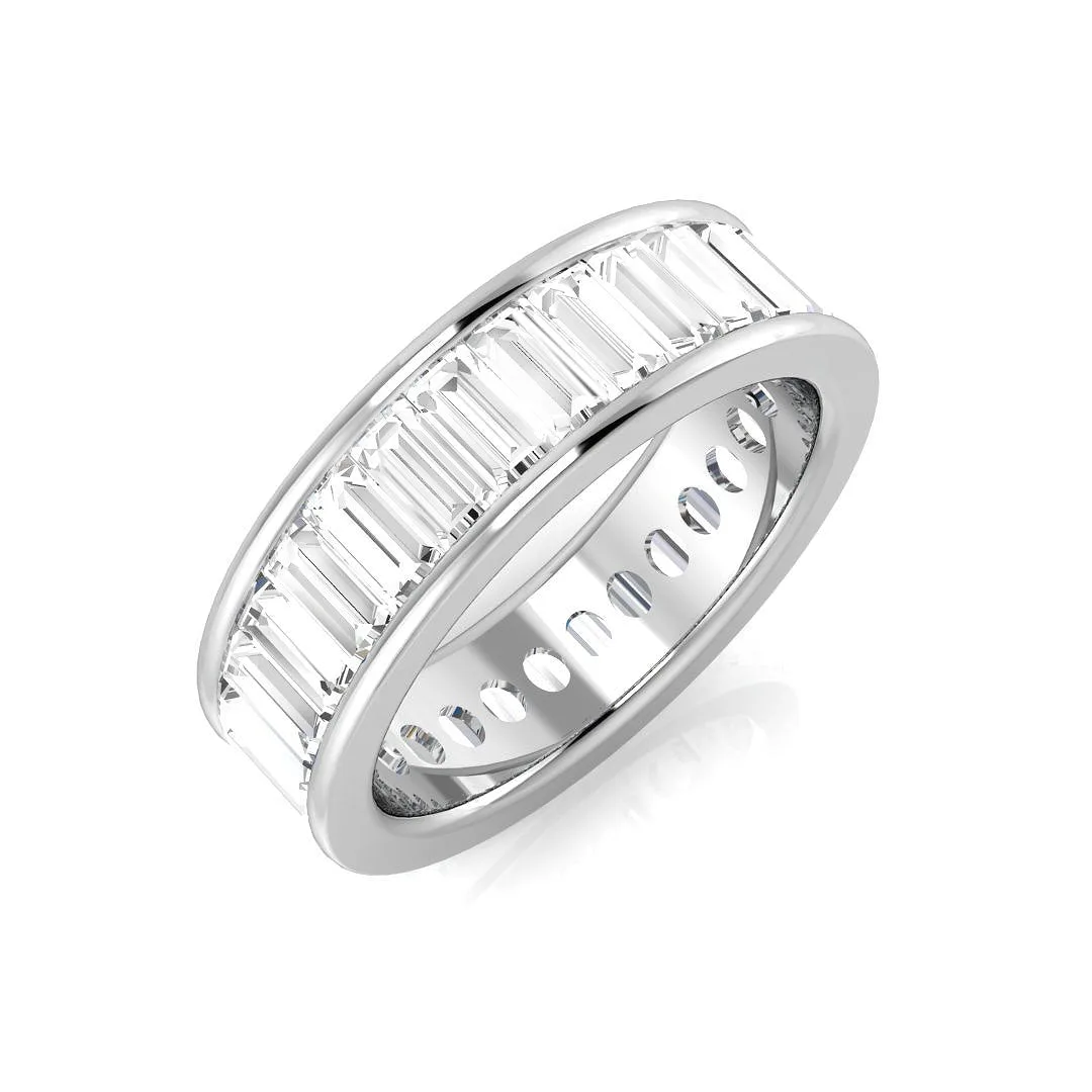 1.00 to 3.00ct Lab-Grown Baguette Cut D/VVS Diamond Full Eternity Ring. - 18k Yellow Gold / 1.50 Carat: the shop's own photo