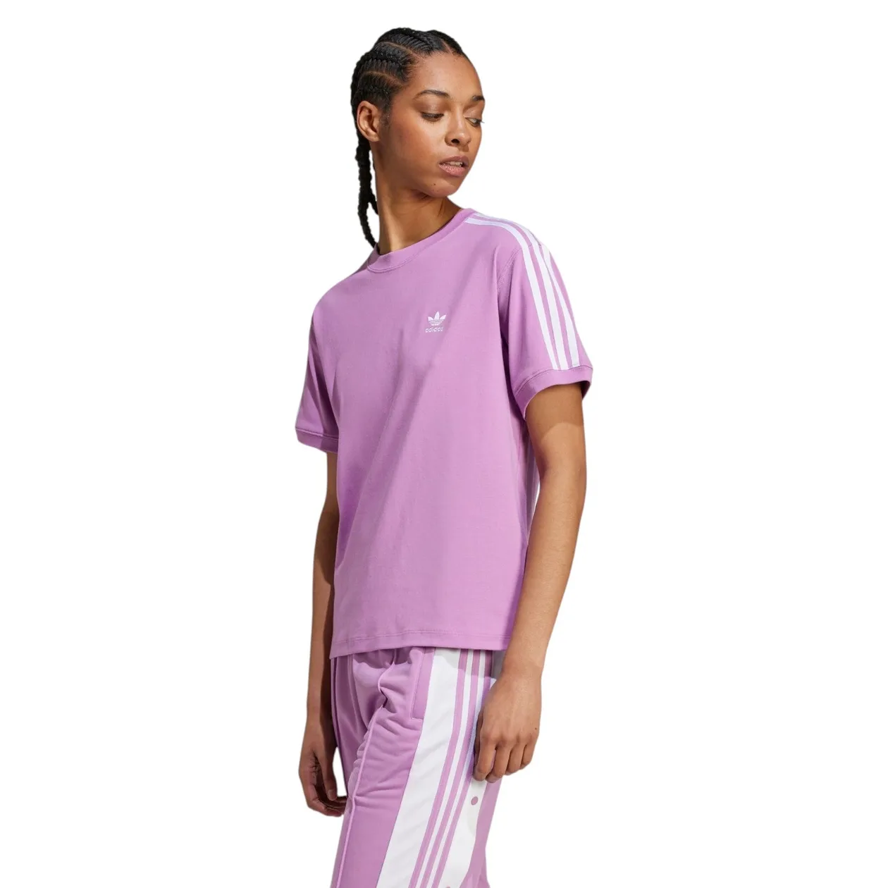 adidas Originals Women's 3-Stripes T-Shirt - Preloved Purple | Size: S: the shop's own photo