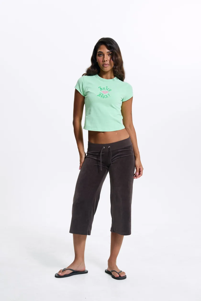 JAVA OG STRAIGHT POCKETED CAPRI PANTS - M / Brown: the shop's own photo
