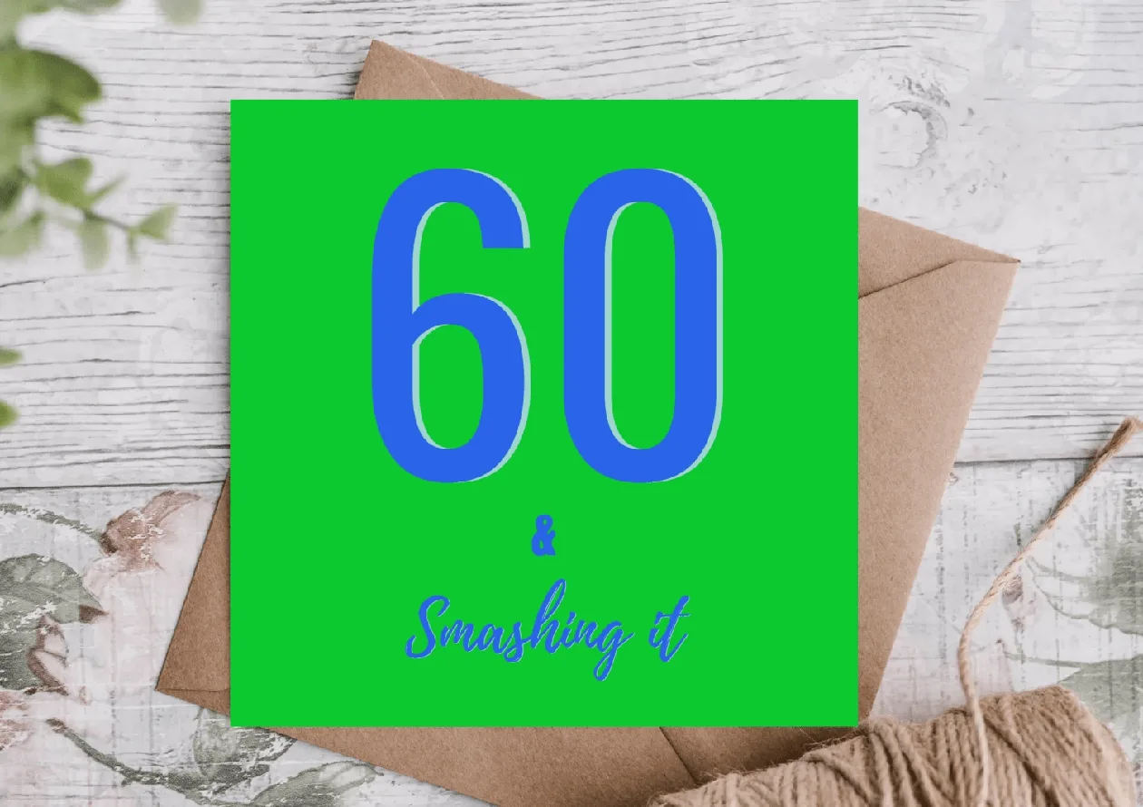 60th Birthday Card: the shop's own photo
