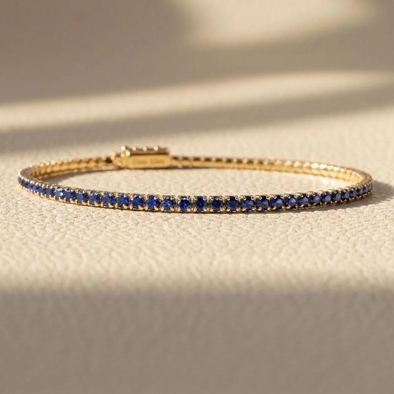 Sapphire September Birthstone Dainty Tennis Bracelet: the shop's own photo