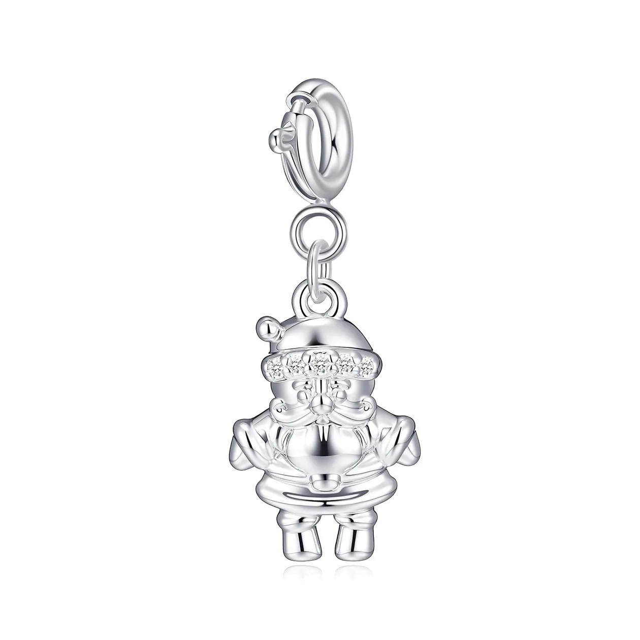 Clip On Christmas Charms Created with Zircondia® Crystals - Santa: the shop's own photo