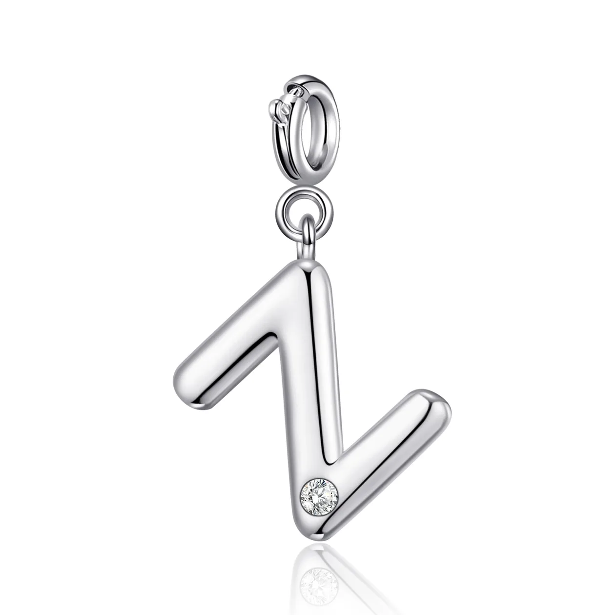 Clip On Initial Charms Letter A-Z Created with Zircondia® Crystals: the shop's own photo