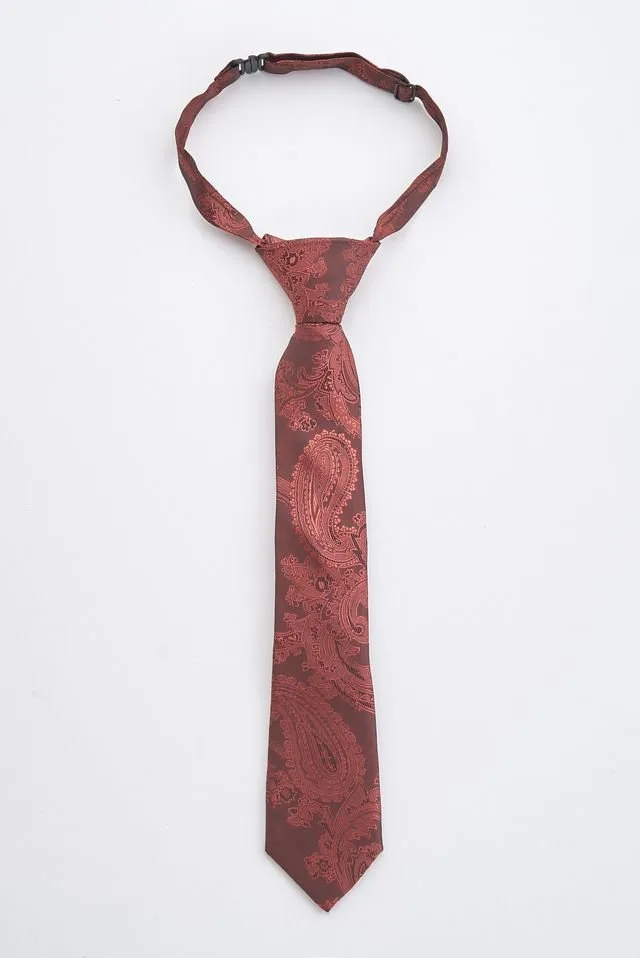 Junior Burgundy Paisley Tie: the shop's own photo