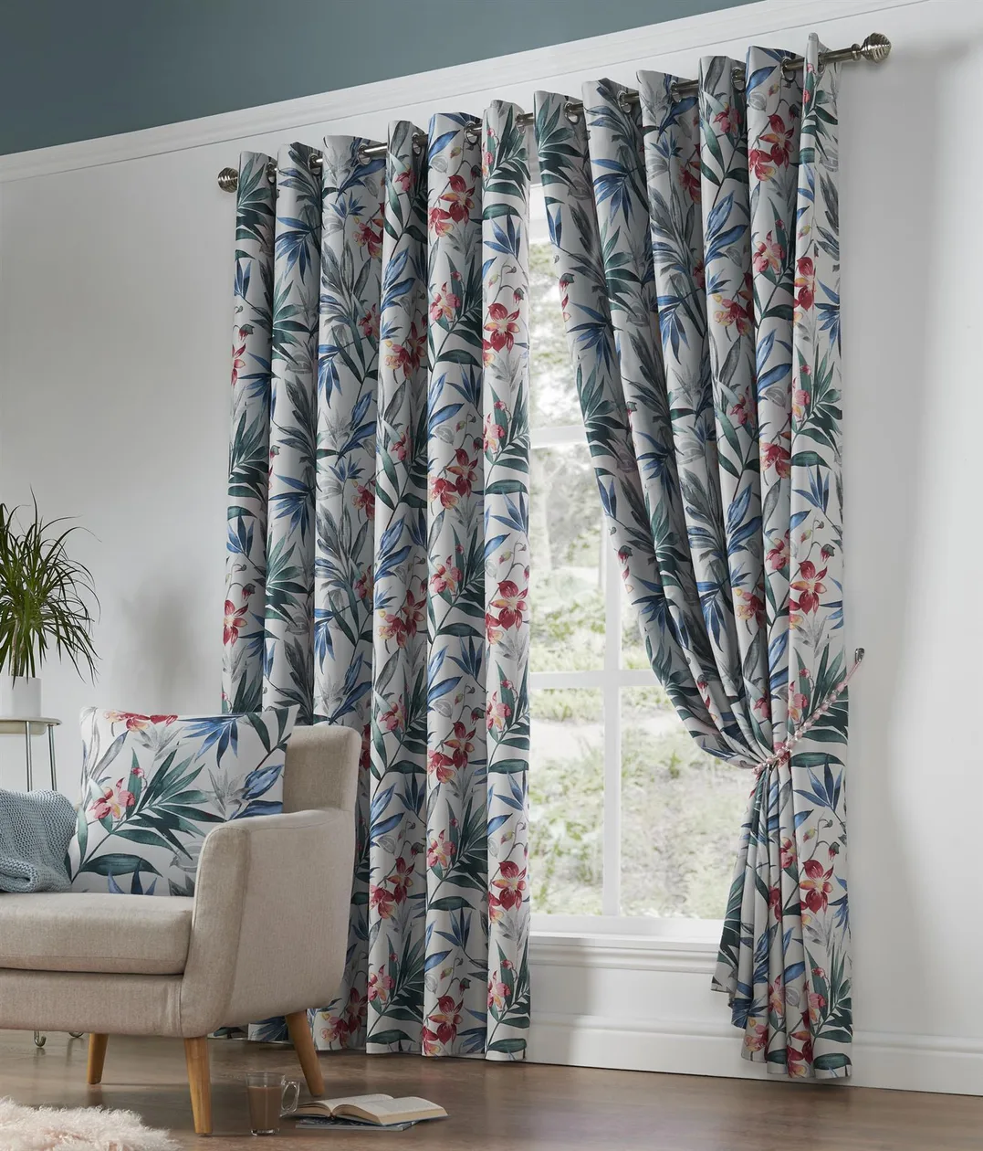 Florida Eyelet Curtains - Fuschia - 66" x 90": the shop's own photo
