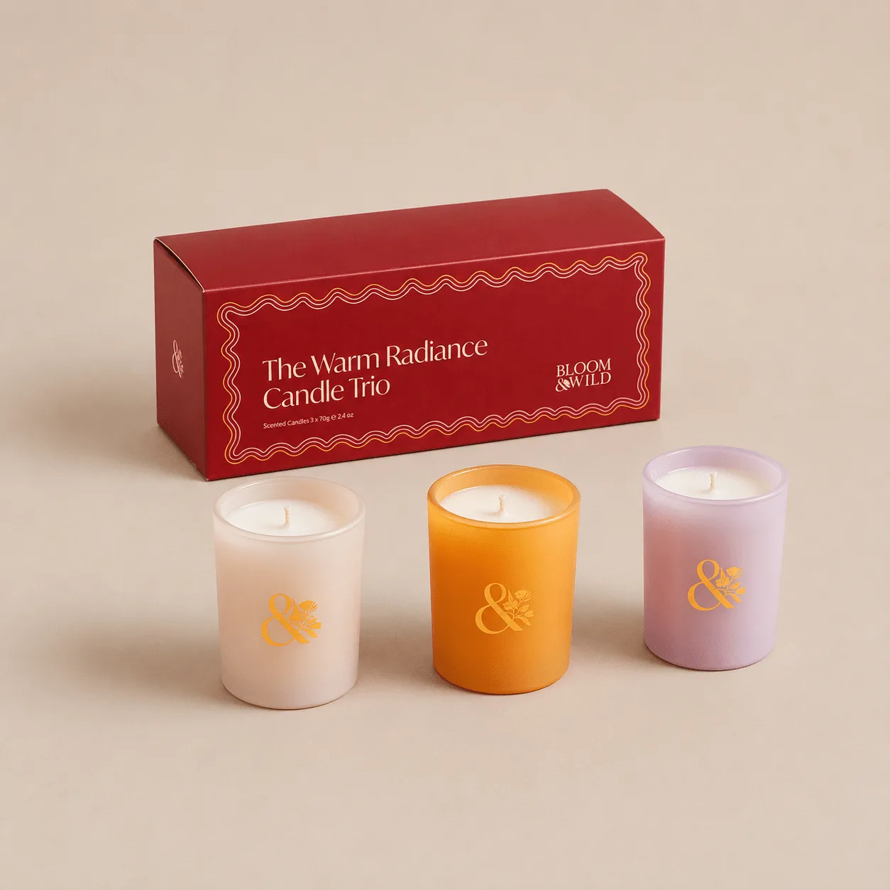 The Warm Radiance Candle Trio: the shop's own photo