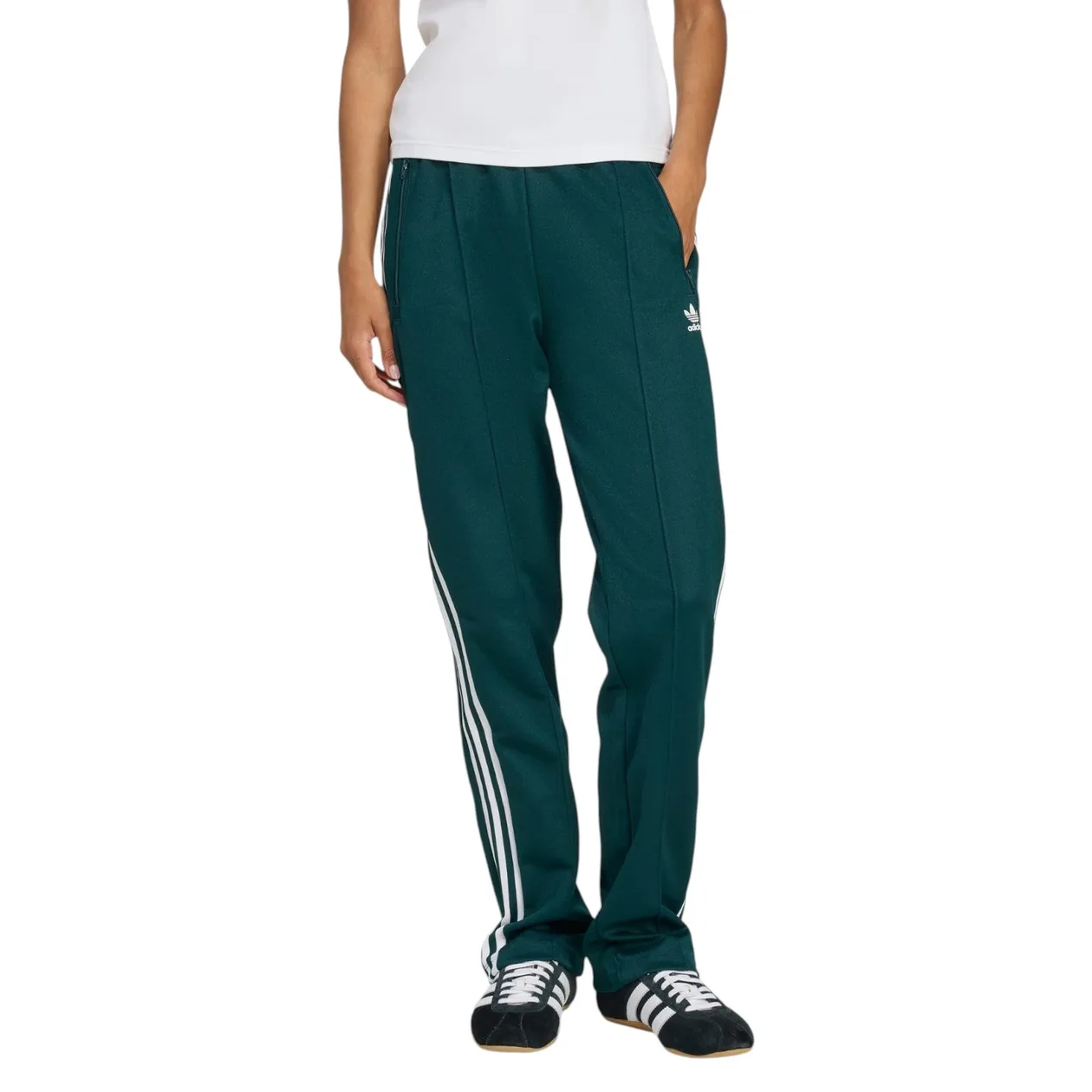 adidas Originals Women's Beckenbauer Track Pants - Aurora Ivy / White | Size: XL: the shop's own photo