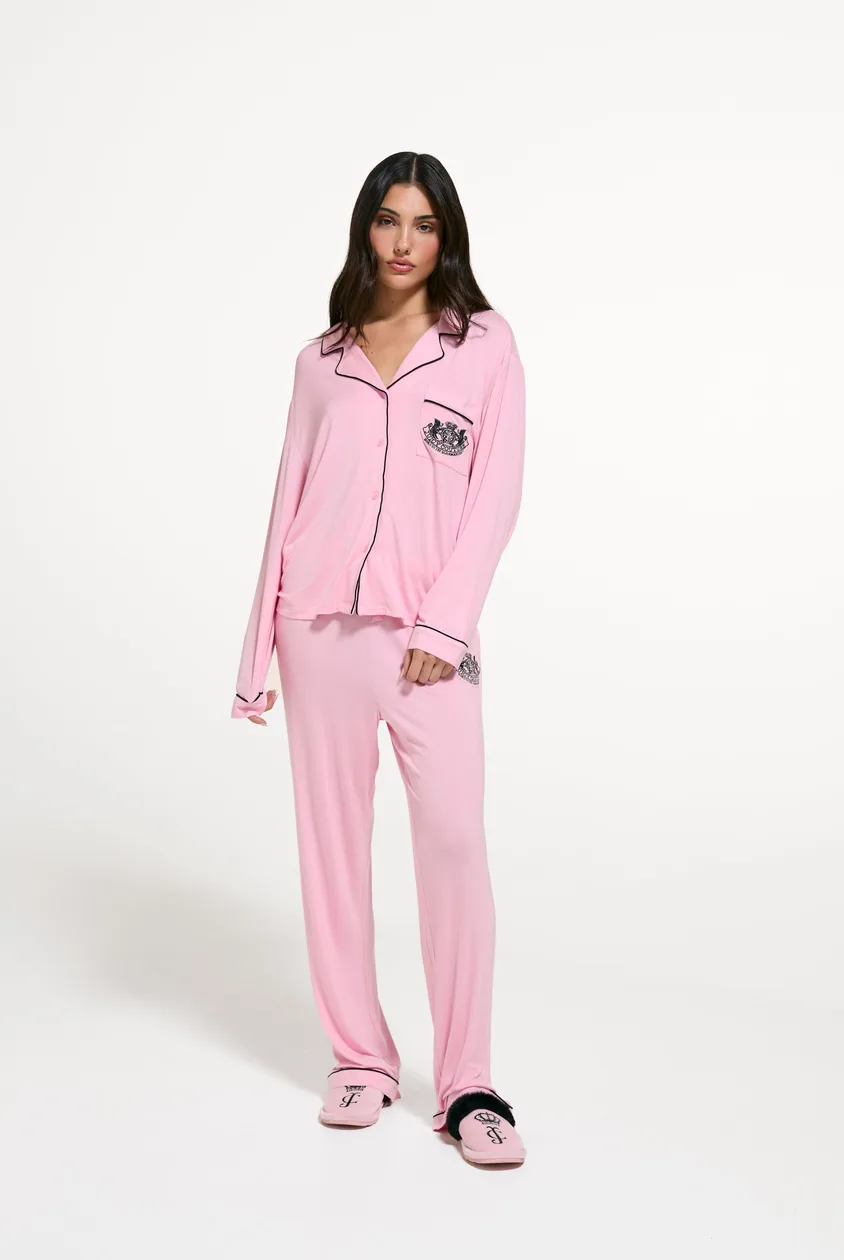 JUICY PINK JUICY DOG CREST PYJAMA SET - M / Pink: the shop's own photo